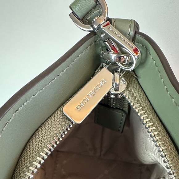 Michael Kors Avril zip top sage green Satchel with matching long strap & charm - Picture 12 of 16